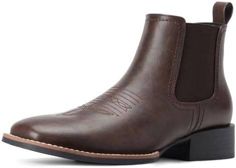 Amazon.com | Rvminyta Cowboy Boots for Men Square Toe Chelsea
