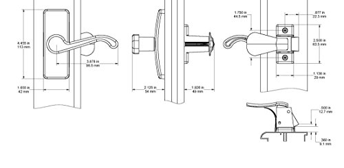 Ideal Security Inc. SKGLWORB GL Lever Set For Storm and Screen Doors A Touch of Class, Easy to Install Oil Rubbed Bronze - Thumbnail 2
