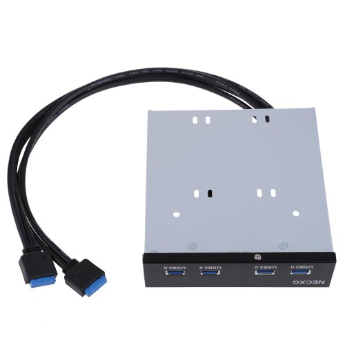 ttnight 5.25 inch USB 3.0 Front Panel Floppy Disk Bay 4 Ports Hub Bracket Cable