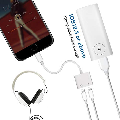 image for JZJ Headphone Adapter for iPhone X Adapter AUX Audio Jack Charge Adapt