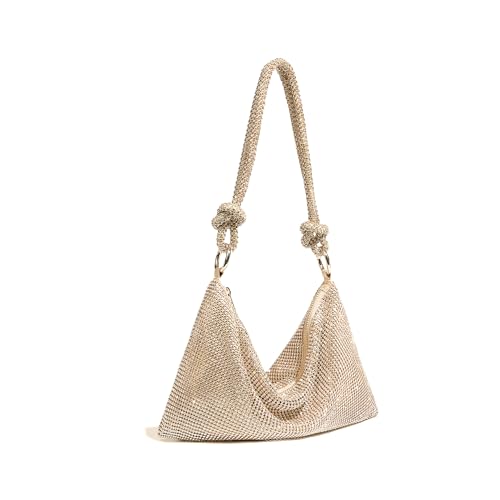 YUWITA Rhinestone Purse Sparkly Evening Bag Small Sequin Party Wedding Disco Holiday Purses for Women