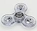 Crystal LED Light Fidget Spinner with Switch Plastic EDC Hand Spinner For Autism and ADHD Relief Focus Anxiety Stress Toys Gift (Crystal)