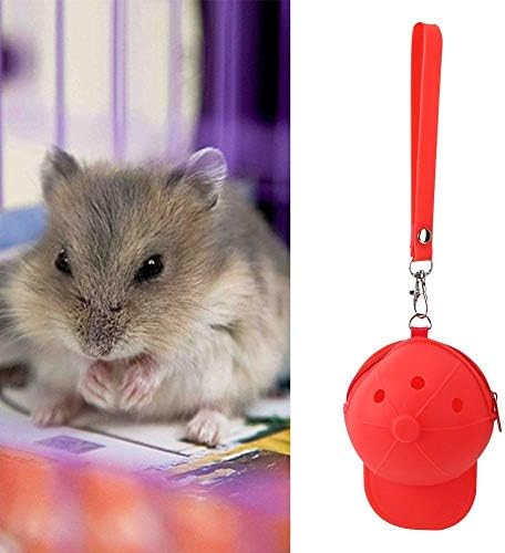 市場 ハムスター用 ペットバッグ 小動物 バッグ シリコン素材 柔らかい 赤 帽子の形 携帯便利 快適