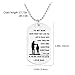 QIHOO Personalized Dog tag Stainless Steel Pendant Inspirational Necklace to My Son/Daughter (dad to Son(Inscription 2))