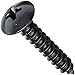 Small Parts 0612APTB Steel Sheet Metal Screw, Black Oxide Finish, Truss Head, Phillips Drive, Type A, #6-18 Thread Size, 3/4