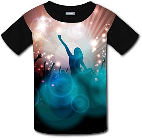 LLYMG Enjoy Concert Children T-Shirt 3D Print Crew Neck Tees for Boys Girls XS