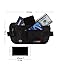 Money Belt Travel Wallet RFID Blocking Pouch with 2 PCS Luggage Tags(BLACK)