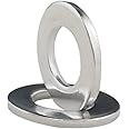 Fajoeda M6 Flat Washers 120Pcs M6 304 Stainless Steel Flat Washer for Bolts Screws, M6 x 12 mm x 1.5 mm