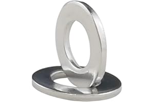 M8 Flat Washers,Fajoeda 50Pcs M8 304 Stainless Steel Flat Washer for Bolts Screws, M8 x 16 mm x 1.5mm