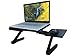 Best Office Solutions Portable Adjustable Aluminum Laptop Stand/Desk/Table Vented w/Laptop Fans Mouse Pad Side Mount-Notebook-MacBook-Light Weight TV Bed Desk Lap Tray Sitting-Black/Stand Upthumb 1