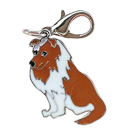 Dog ID Tag Enamel Accessories Collar Necklace Pendant (Shelti)