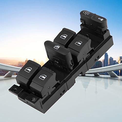 Cuque 1J4 959 857D Power Window Switch Car Electric Power Front Left Driver Side Master Window Control Switch Button for B5 Seat 1999-2006 Plastic Black - Thumbnail 5