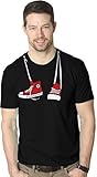 Shoes around Neck T-Shirt Funny Vintage Sneaker Shoelace Classic Movie Tee