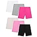 AUSDU 6 Pack Dance Shorts Girls Bike Short Breathable and Safety 6 Color