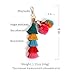 Anove Colorful key rings Tassel Decorations for Handbags Attractive Handmade Personalized Bag Charm Key chain Women Pom Pom (Colorful key rings/tassel decorations-B1)