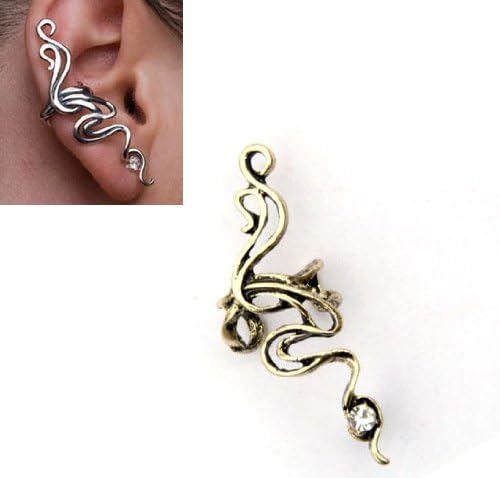Fashion Stud Earring Ear Wrap Cuff Earring Gothic Earring Punk Rock Right Ear (antique brass)
