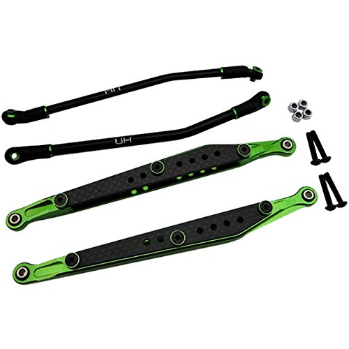 Hot Racing AMJ5605 Green Aluminum & Cf Link Set Axial Rr10 Smt10 Yeti