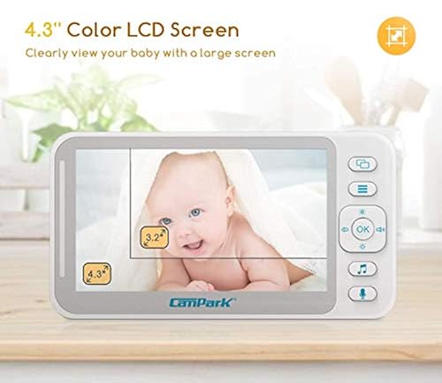 Baby Monitor with Camera and Audio, Campark Video Baby Monitor