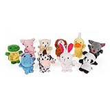Baynne 1pcs Soft Plush Animal Finger Puppets Baby Story Time Velvet Animal Style for Toddlers