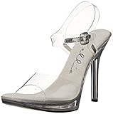 Ellie Shoes Women's 502 Brook Clear Dress Sandal, Clear, 6 M US