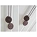 EleCharm 1 Pair Handmade Natural Cotton Thread Spiral Magnetic Curtain Tieback Holdback Clip (Coffee)
