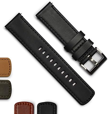GadgetWraps 22mm Watch Band w/Quick Release - Leather Strap (Top Grain) for Samsung G2, G3, Gear, Galaxy & Frontier Plus Fossil, LG, Asus, Vintage Watches for Men | Corea Reloj del Cuero