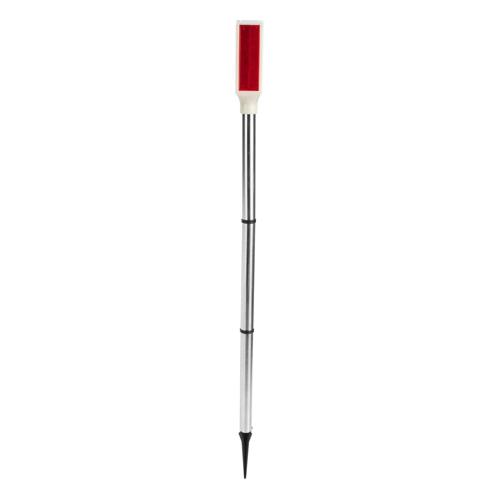 OSALADI Red Reflective Driveway Marker Fiberglass Pole Double Sided Reflector for Driveway Entrance Post Visibility at Night or Any Weather