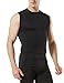 Tesla TM-MUA05-KLB_Large Men's R Neck Sleeveless Muscle Tank Dry Compression Baselayer MUA05