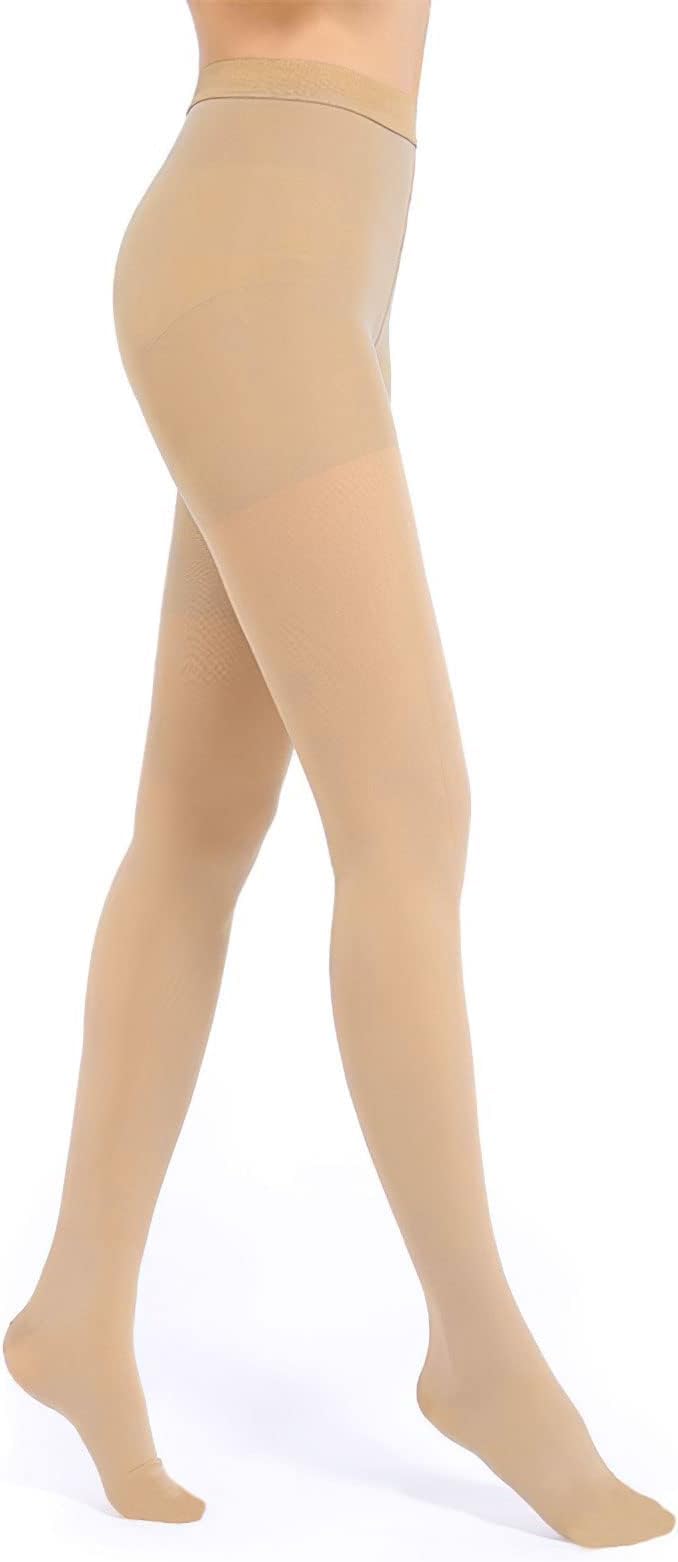 Photo 1 of KTINNEAD 20-30 mmHg Compression Pantyhose for Women, Closed Toe Medical Compression Stockings, Waist High Opaque Compression Tights for Edema, Varicose Veins, Swelling, Pregnant, Teacher, Doctor