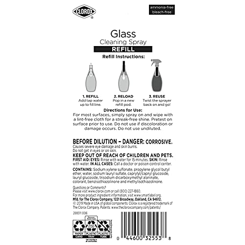 Clorox Glass Cleaner Refills for Clorox Glass Cleaning System for