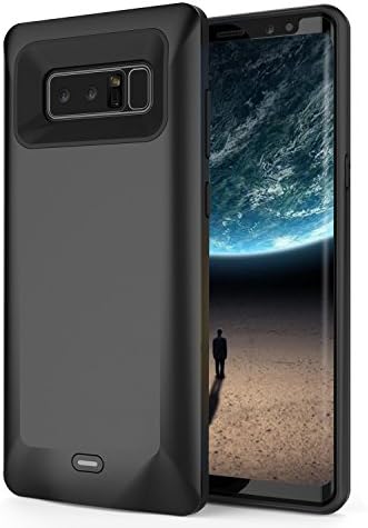 Galaxy Note 8 Battery Case, 5500mAh Rechargeable Extended Battery Pack Charger Case External Portable Power Bank Charging Case for Samsung Galaxy Note 8-Black