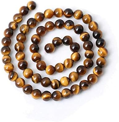 Best Sellers Stone Beads Yellow Tiger Eye Round Loose Beads for Jewelry Making DIY Bracelet Necklace (8mm)