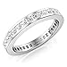 Metal Factory Sz 8 3MM Sterling Silver Princess Cut CZ Eternity Cubic Zirconia Ring