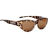 Jonathan Paul Polarized Fitover Sunglasses in Brown Cheetah with Brown Lenses, Medium