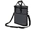 Vina 3 Bottle Wine Carrier - Travel Insulated Wine Carrying Case Tote Bag Case for Champagne Picnic Cooler Gray + Free Corkscrew