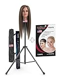Venyn Tripod Stand for Wigs and Mannequin Heads - Stable Frame with Adjustable Height - Portable and Metal