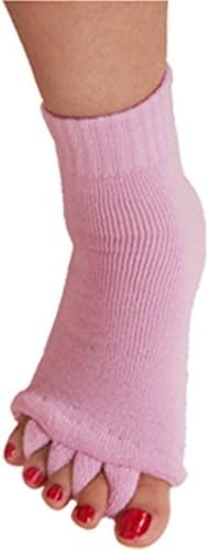 1 Pair Yoga GYM Massage Five Toe Separator Socks Foot Alignment Pain Relief Hot (One Size, Purple)