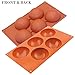 FUNSHOWCASE Extra Large 5 Cavities Semi-sphere Dome Mousse Cake Silicone Mold