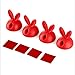 Drhob 4PCS Rabbit ears Multipurpose Cable Drop Wire Cable Drop Clips Holder Organizer（Random Color）
