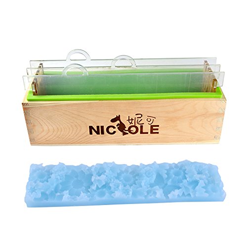 Mua 手作りのパン石鹸の型のための長方形のシリコーン石鹸型 透明なアクリルの仕切りおよび花パッド Tren Amazon Nhật Chinh Hang 21 Fado