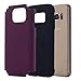 Pandawell SWEET-451 Slim Thin Corner Protection Hybrid Dual Layer Shock Absorbing Impact Resist Case for Samsung Galaxy S7 - Purple/Black