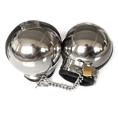 COSY-L Ball Shape Metal Handcuffs for Sex, BDSM Bondage Slave Fetish Hand Cuffs Stainless Steel Adult Games Sex Toys for Couples,Female