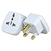 UK Travel Plug Adapter(Type G) for UK, Hong Kong, Malaysia, Singapore, Kenya, Saudi Arabia - Grounded & Universal with Safety Shutter