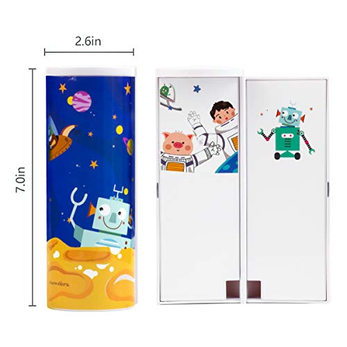 Multifuction Pencil Case for Boys Girls PYFK Pencil Box with Calculator Mirror and Whiteboard Pencil Holder for School Office Supplies Cute with Perfect Size and Easy Access(Sky)
