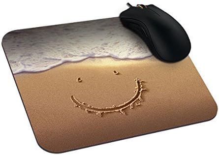 ArtsBowl Mouse Pad Photo 9.25 In X 7.75 In X 0.12 In Smile On The Beach Big Mouse Pad For Gaming