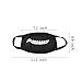Teenitor Cotton Mask, Teeth Pattern Cute Unisex Cotton Blend Anti Dust Face Mouth Mask Black for Man Woman 4 pcs A Set