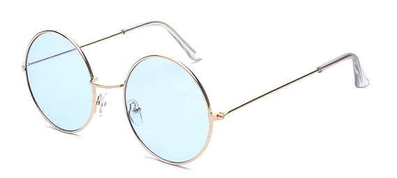 ALWAYSUV Runde Rahmen Vintage John Lennon Sonnenbrille Brillenfassung Hippe Brille