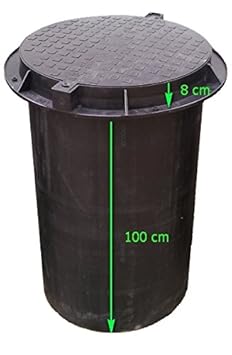 Brunnenschacht, Verteilerschacht, Kontrollschacht, Revisionsschacht, Erdschacht aus Kunststoff komplett mit einem abschließba