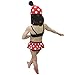 Jastore 3pcs Baby Girls Swimwear Cute Polka Dots Bikini Set Swimsuit