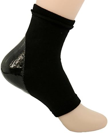 WEST STUDIO Reusable Moisturizing Cracked Heel Socks for Fast Pain Relief from Cracking Feet,Free Size for All Age Group 1 Pair (Black)